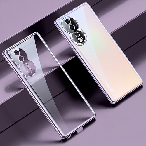 Ultra-thin Transparent TPU Soft Case Cover LD1 for Huawei Honor 80 5G Purple