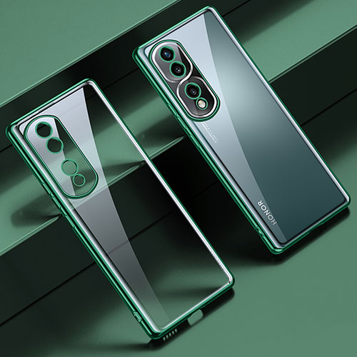 Ultra-thin Transparent TPU Soft Case Cover LD1 for Huawei Honor 80 Pro 5G Green