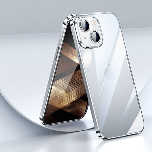 Ultra-thin Transparent TPU Soft Case Cover LD2 for Apple iPhone 15 Silver