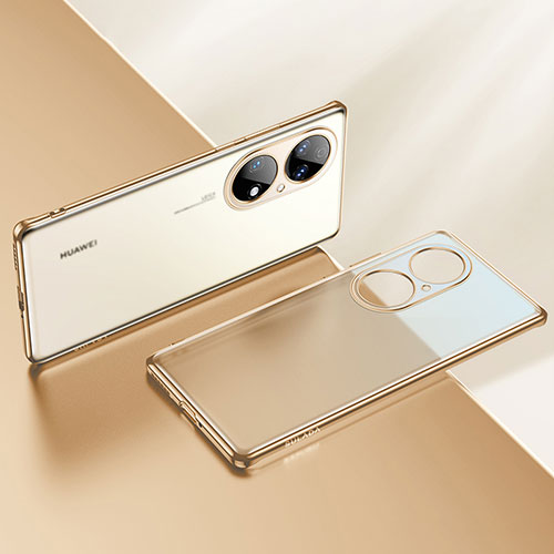 Ultra-thin Transparent TPU Soft Case Cover LD2 for Huawei P50 Pro Gold