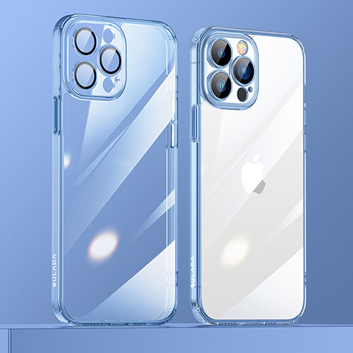 Ultra-thin Transparent TPU Soft Case Cover LD3 for Apple iPhone 16 Pro Max Blue