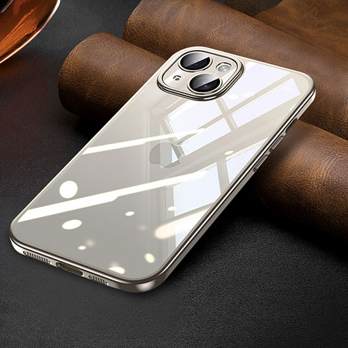 Ultra-thin Transparent TPU Soft Case Cover LD7 for Apple iPhone 14 Plus Gray