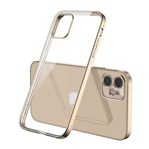 Ultra-thin Transparent TPU Soft Case Cover N01 for Apple iPhone 12 Gold