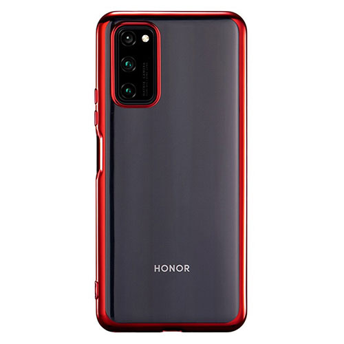 Ultra-thin Transparent TPU Soft Case Cover S01 for Huawei Honor View 30 5G Red