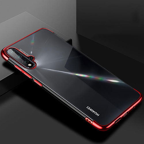 Ultra-thin Transparent TPU Soft Case Cover S01 for Huawei Nova 5 Pro Red