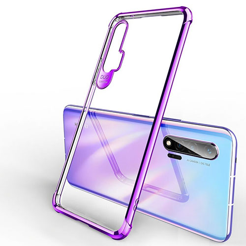 Ultra-thin Transparent TPU Soft Case Cover S01 for Huawei Nova 6 5G Purple