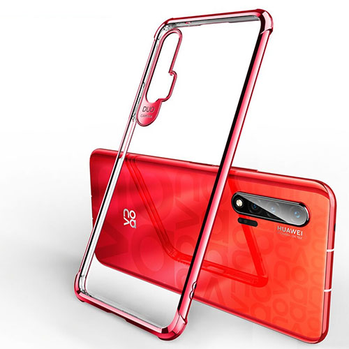 Ultra-thin Transparent TPU Soft Case Cover S01 for Huawei Nova 6 Red