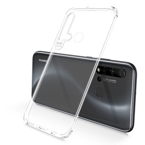 Ultra-thin Transparent TPU Soft Case Cover S01 for Huawei P20 Lite (2019) Clear