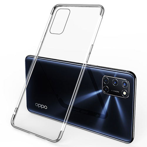 Ultra-thin Transparent TPU Soft Case Cover S01 for Oppo A52 Silver