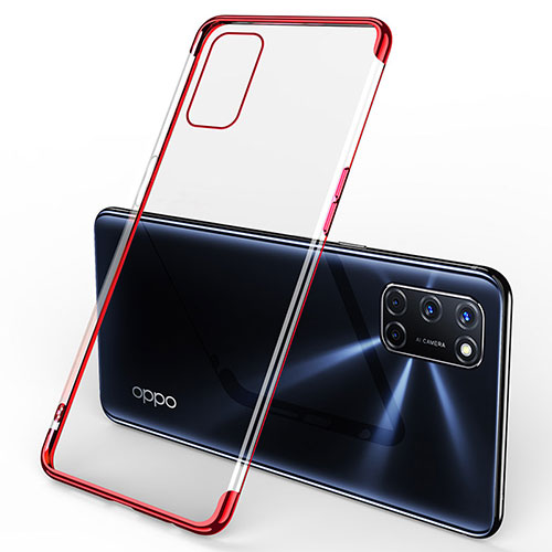 Ultra-thin Transparent TPU Soft Case Cover S01 for Oppo A92 Red