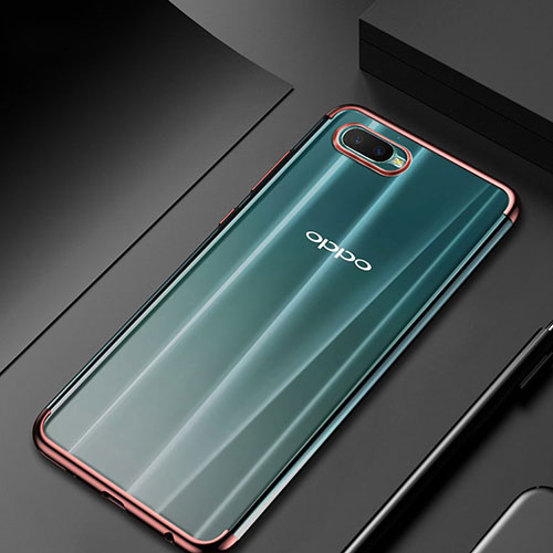 Ultra-thin Transparent TPU Soft Case Cover S01 for Oppo K1 Rose Gold