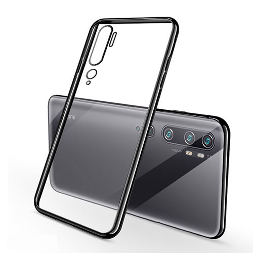 Ultra-thin Transparent TPU Soft Case Cover S01 for Xiaomi Mi Note 10 Black