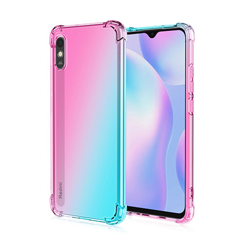 Ultra-thin Transparent TPU Soft Case Cover S01 for Xiaomi Redmi 9A Pink