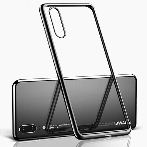 Ultra-thin Transparent TPU Soft Case Cover S02 for Huawei P20 Black