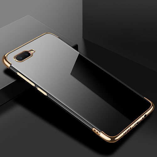 Ultra-thin Transparent TPU Soft Case Cover S02 for Oppo R15X Gold