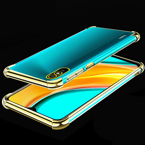 Ultra-thin Transparent TPU Soft Case Cover S02 for Xiaomi Redmi 9A Gold