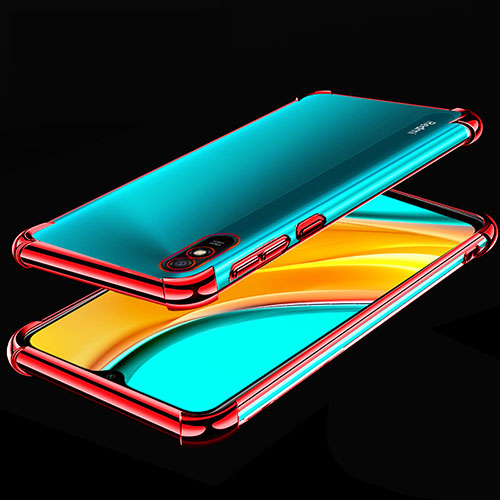 Ultra-thin Transparent TPU Soft Case Cover S02 for Xiaomi Redmi 9A Red