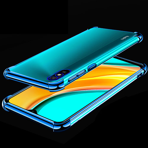 Ultra-thin Transparent TPU Soft Case Cover S02 for Xiaomi Redmi 9i Blue