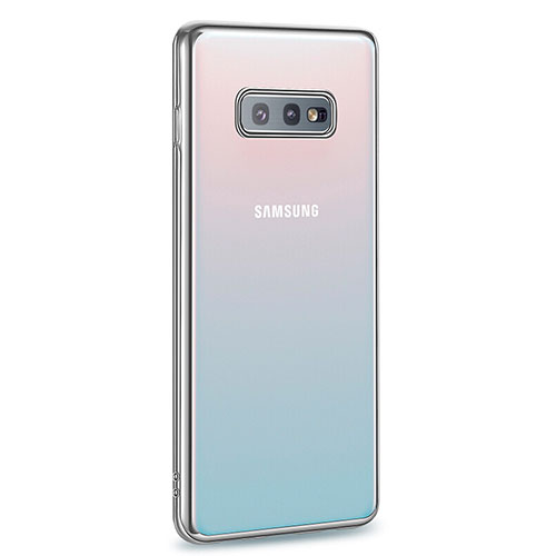 Ultra-thin Transparent TPU Soft Case Cover S03 for Samsung Galaxy S10e Silver