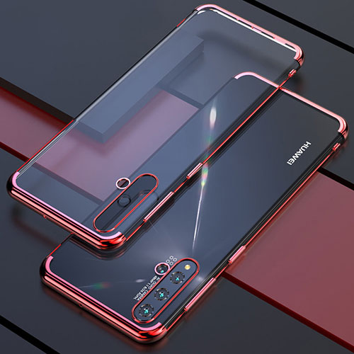 Ultra-thin Transparent TPU Soft Case Cover S04 for Huawei Nova 5 Pro Red