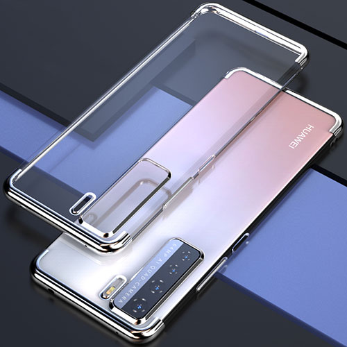 Ultra-thin Transparent TPU Soft Case Cover S04 for Huawei Nova 7 SE 5G Silver