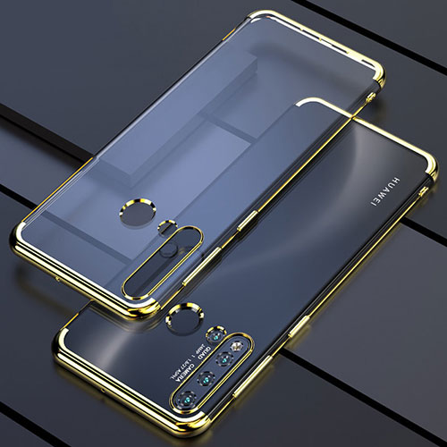 Ultra-thin Transparent TPU Soft Case Cover S04 for Huawei P20 Lite (2019) Gold