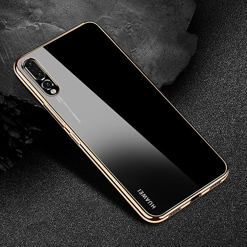 Ultra-thin Transparent TPU Soft Case Cover S04 for Huawei P20 Pro Gold