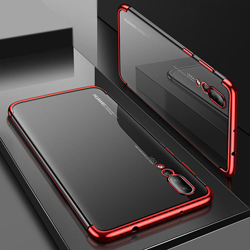 Ultra-thin Transparent TPU Soft Case Cover S05 for Huawei P20 Pro Red