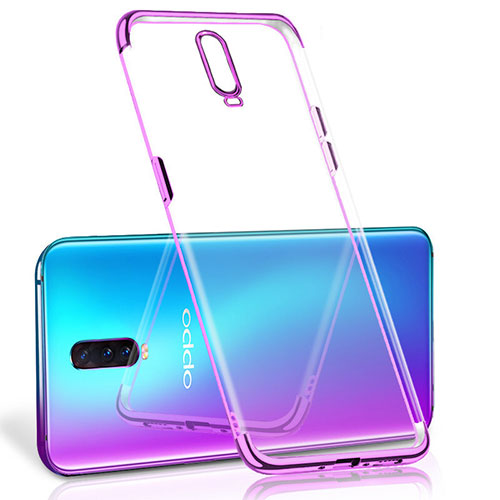 Ultra-thin Transparent TPU Soft Case Cover S06 for Oppo RX17 Pro Purple