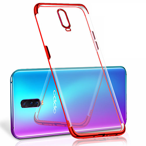 Ultra-thin Transparent TPU Soft Case Cover S06 for Oppo RX17 Pro Red