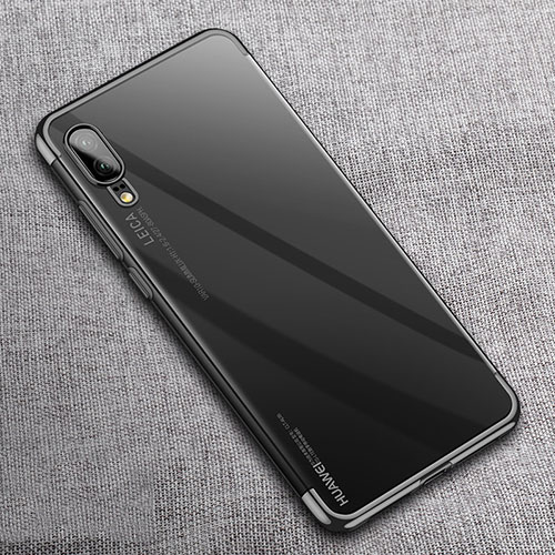 Ultra-thin Transparent TPU Soft Case Cover S08 for Huawei P20 Black