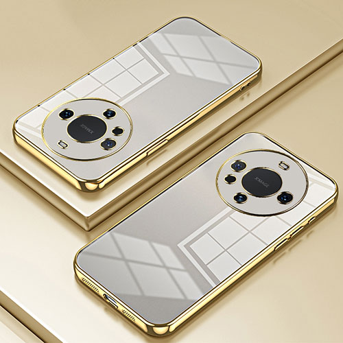 Ultra-thin Transparent TPU Soft Case Cover SY1 for Huawei Mate 40 Pro+ Plus Gold