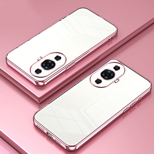 Ultra-thin Transparent TPU Soft Case Cover SY1 for Huawei Nova 11 Rose Gold