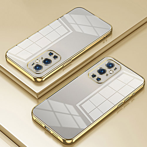 Ultra-thin Transparent TPU Soft Case Cover SY1 for OnePlus 9 Pro 5G Gold