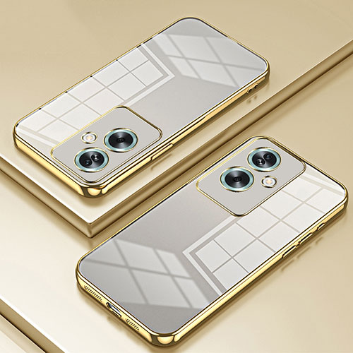 Ultra-thin Transparent TPU Soft Case Cover SY1 for Oppo A2 5G Gold