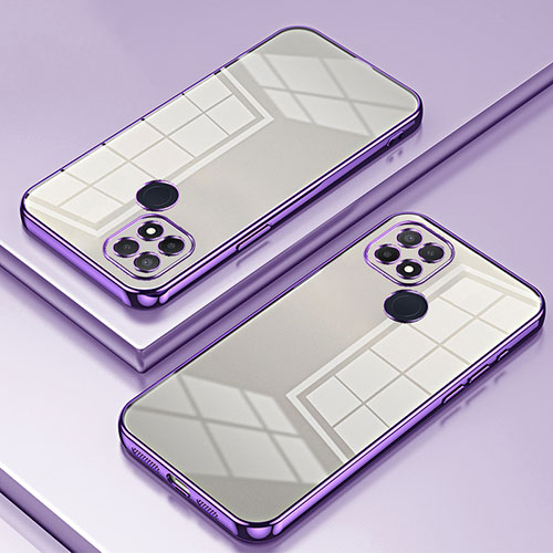 Ultra-thin Transparent TPU Soft Case Cover SY1 for Oppo A35 Purple