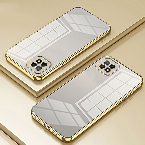 Ultra-thin Transparent TPU Soft Case Cover SY1 for Oppo A72 5G Gold