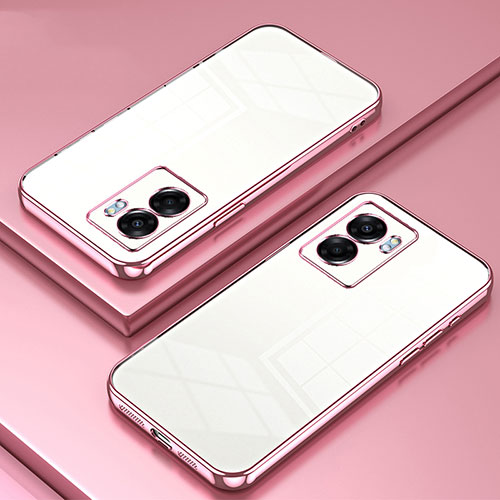 Ultra-thin Transparent TPU Soft Case Cover SY1 for Oppo A77 5G Rose Gold