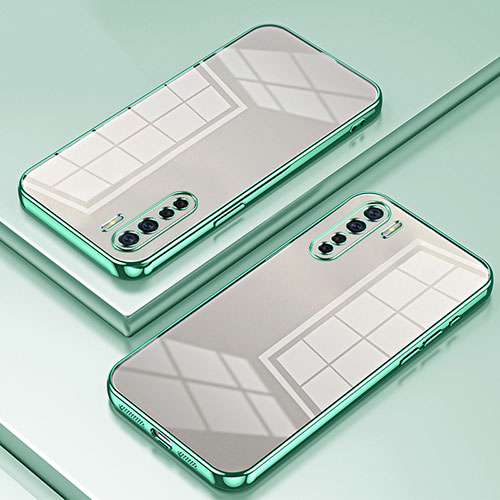 Ultra-thin Transparent TPU Soft Case Cover SY1 for Oppo A91 Green