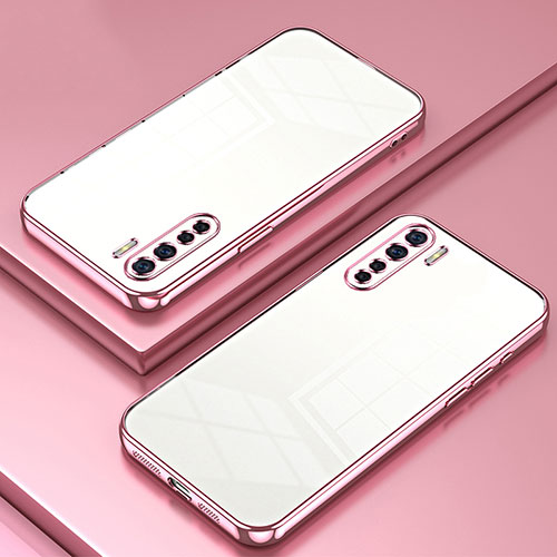 Ultra-thin Transparent TPU Soft Case Cover SY1 for Oppo A91 Rose Gold