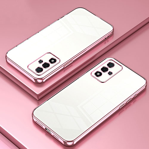 Ultra-thin Transparent TPU Soft Case Cover SY1 for Oppo A93s 5G Rose Gold