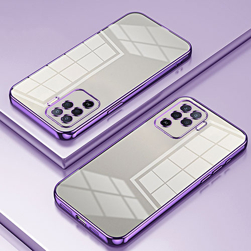 Ultra-thin Transparent TPU Soft Case Cover SY1 for Oppo A94 4G Purple