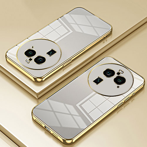 Ultra-thin Transparent TPU Soft Case Cover SY1 for Oppo Find X6 Pro 5G Gold