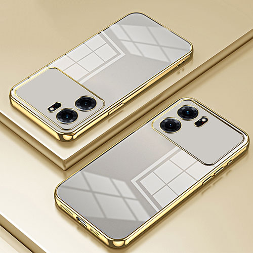Ultra-thin Transparent TPU Soft Case Cover SY1 for Oppo K10 5G Gold