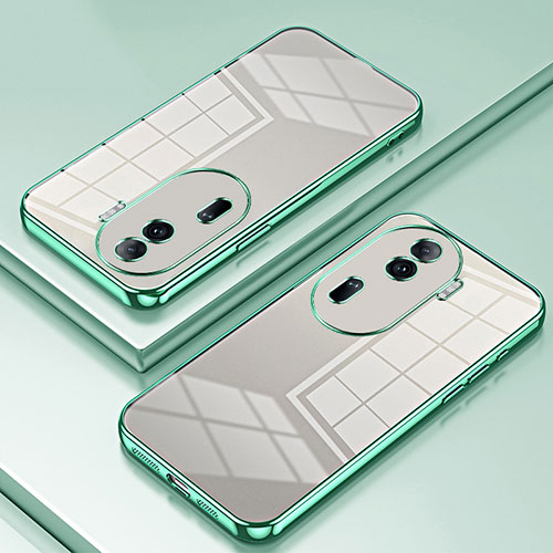 Ultra-thin Transparent TPU Soft Case Cover SY1 for Oppo Reno11 Pro 5G Green