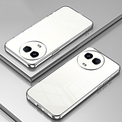 Ultra-thin Transparent TPU Soft Case Cover SY1 for Realme V50 5G Silver