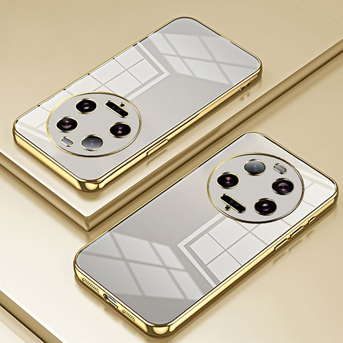 Ultra-thin Transparent TPU Soft Case Cover SY1 for Xiaomi Mi 13 Ultra 5G Gold