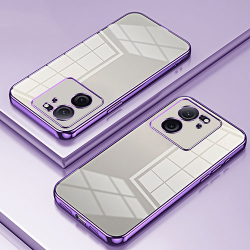 Ultra-thin Transparent TPU Soft Case Cover SY1 for Xiaomi Mi 13T 5G Purple