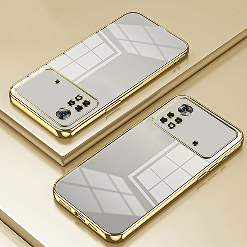 Ultra-thin Transparent TPU Soft Case Cover SY1 for Xiaomi Poco X4 Pro 5G Gold