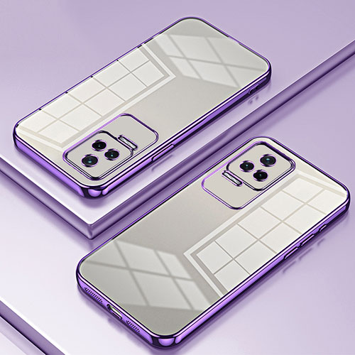 Ultra-thin Transparent TPU Soft Case Cover SY1 for Xiaomi Redmi K50 5G Purple